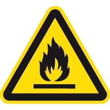 Warnzeichen und Maschinenkennzeichnung, Warnung vor feuergefährlichen Stoffen