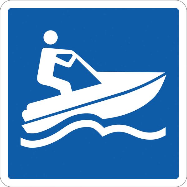 Schifffahrtszeichen E.22 Fahrerlaubnis für Wassermotorräder