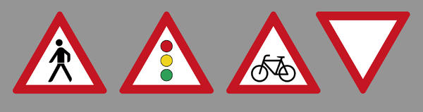 PREMARK™ Fahrbahnmarkierung mit BASt-Prüfzeugnis: Dreieckige Verkehrszeichen gemäß StVO.