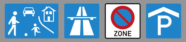 PREMARK™ Fahrbahnmarkierung mit BASt-Prüfzeugnis: Rechteckige Verkehrszeichen gemäß StVO.