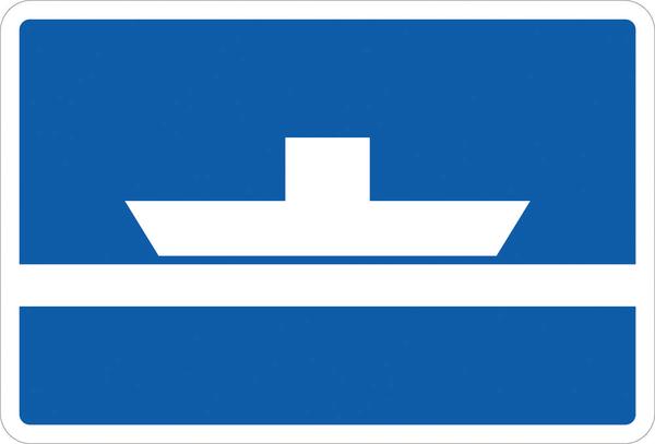Schifffahrtszeichen E.4 a Nicht frei fahrende Fähre