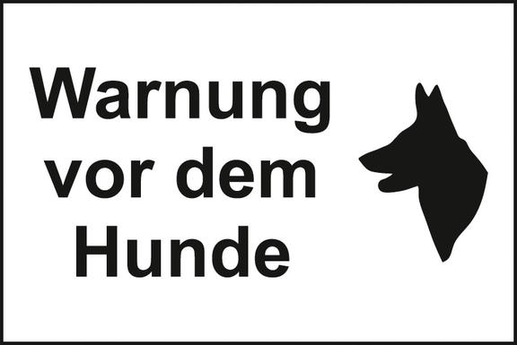 Hinweisschild Hunde - Warnung vor dem Hunde
