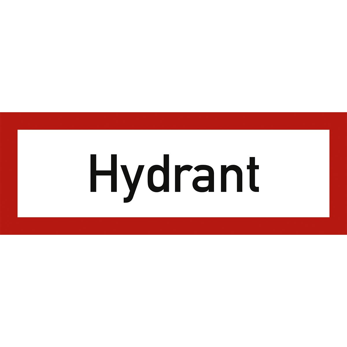 Hinweisschild mit dem Text: Hydrant