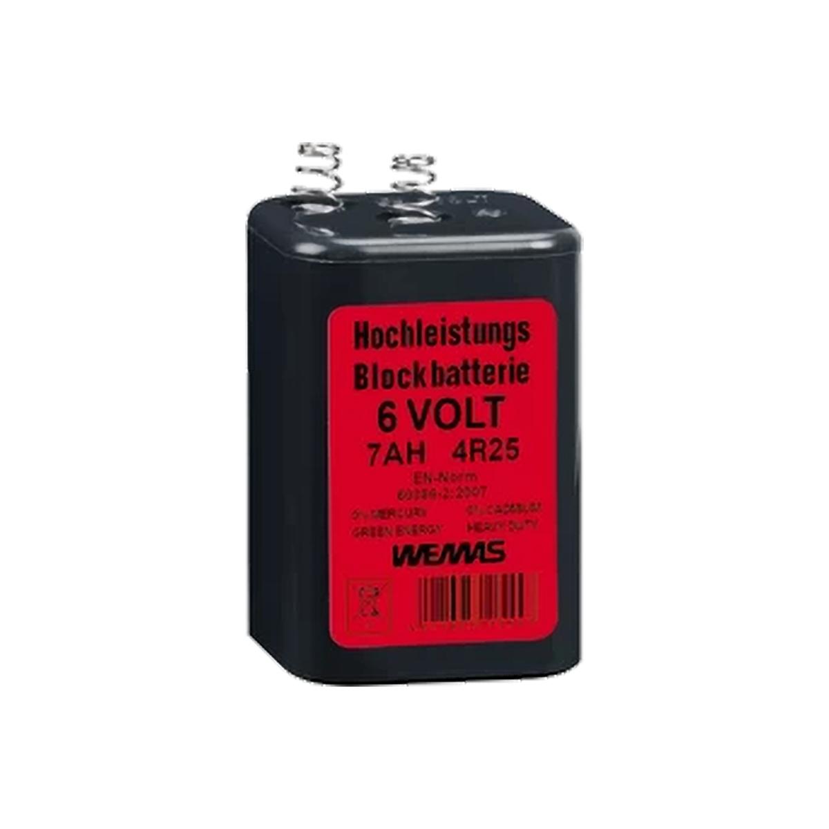 Blockbatterie 4R25 6V/7Ah