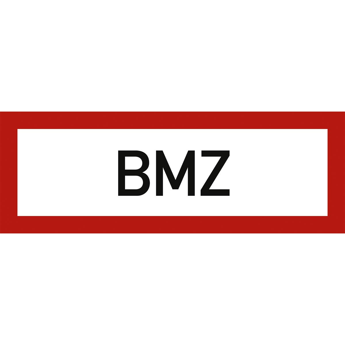 Hinweisschild mit dem Text: BMZ