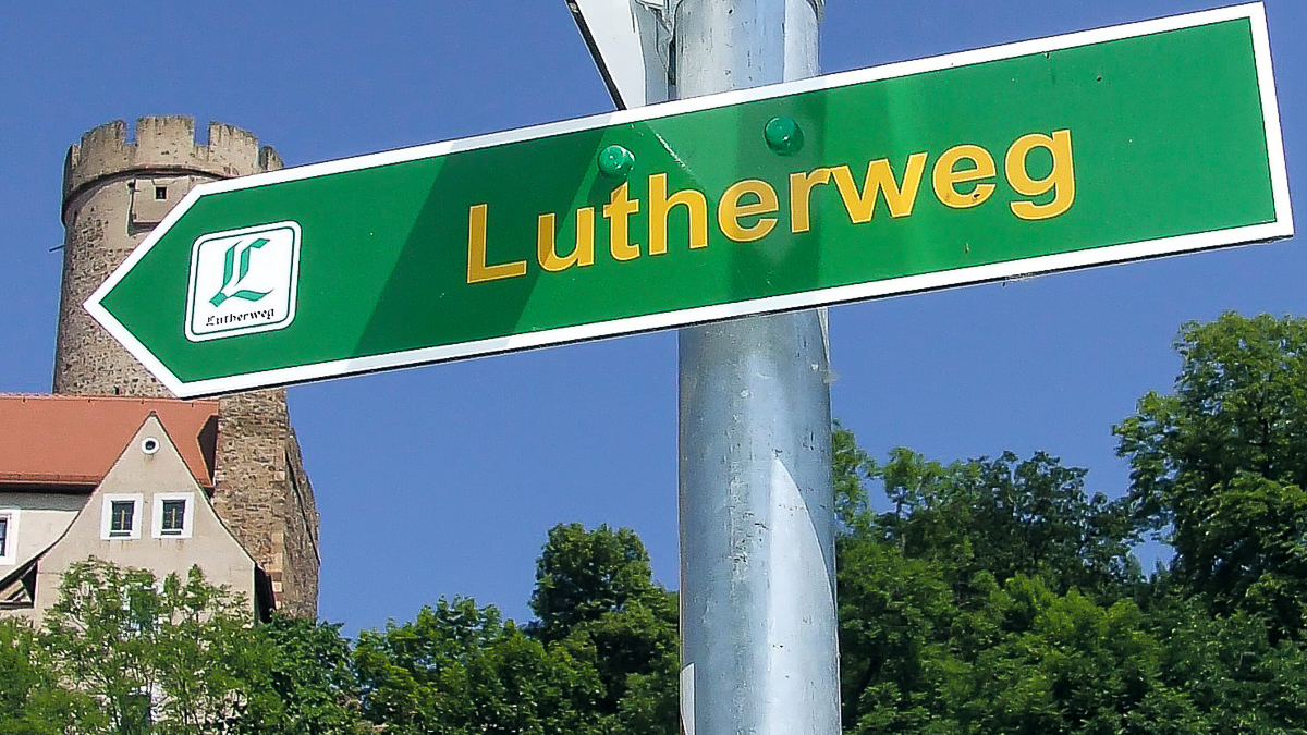 Wanderwegbeschilderung Lutherweg